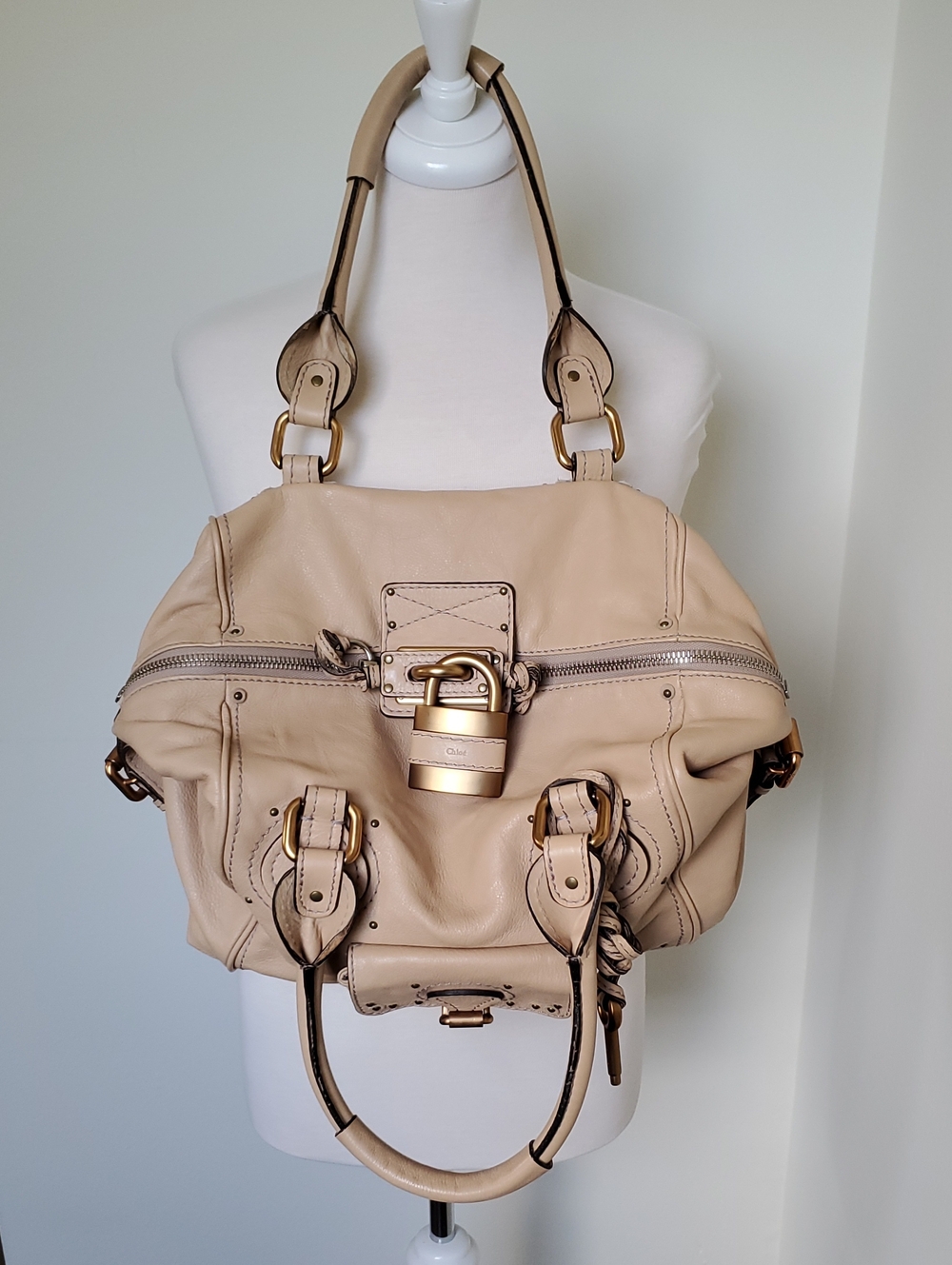 ORIGINAL Chloe "Paddington" Satchel In Cream/Tan - Picture 5 of 16